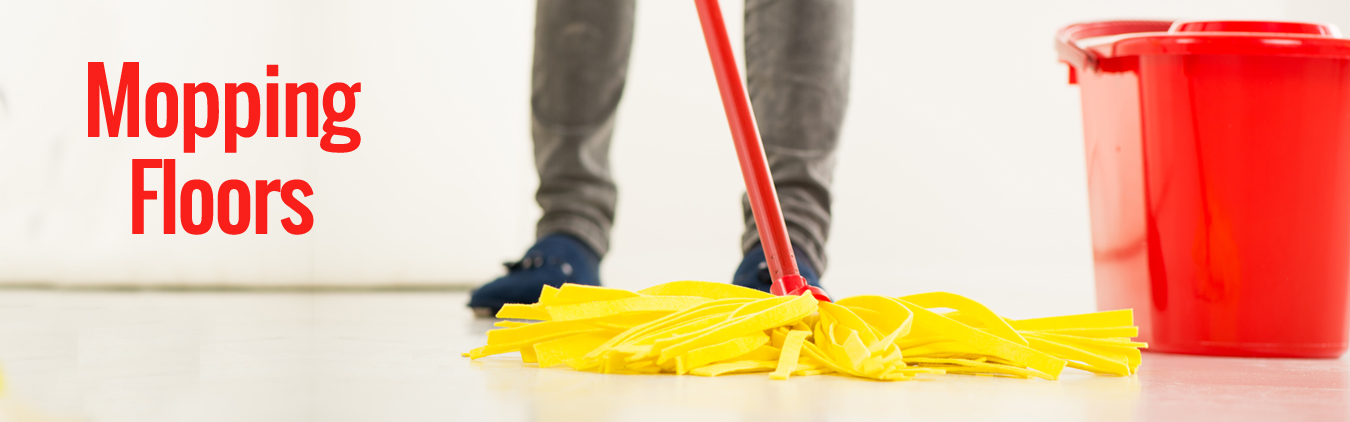 Image of Floor Being Cleaned with Mop and Miracle II Soap